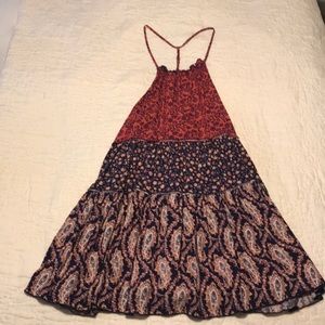 Paisley and floral print sundress